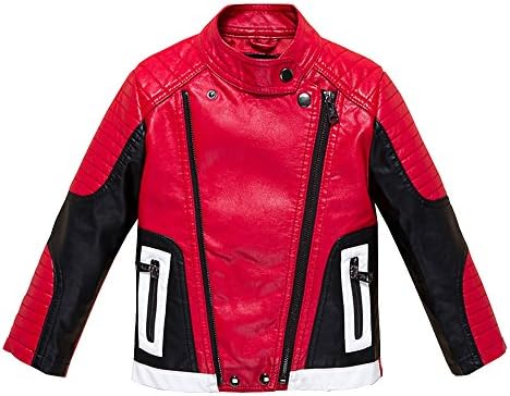 Boys Leather Motorcycle Pilot Jackets Toddler Coats