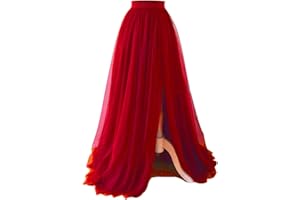 ELLIEWELY EllieHouse Adult Split Long Floor Prom Party Evening Tulle Skirt P61