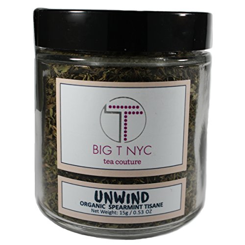 BIG T NYC Unwind Organic Spearmint Tisane Loose Leaf Tea (15 Gram Travel Size)
