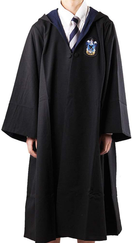 Damofy Cosplay Costume Ravenclaw Robe Cape Cloak Embroidery School Uniform Cool Costume for Child and Adult