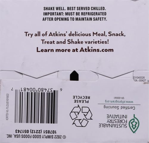 ATKINS ICED COFFEE VANILLA LATTE PROTEIN-RICH SHAKE, KETO FRIENDLY AND GLUTEN FREE. (4 SHAKES)