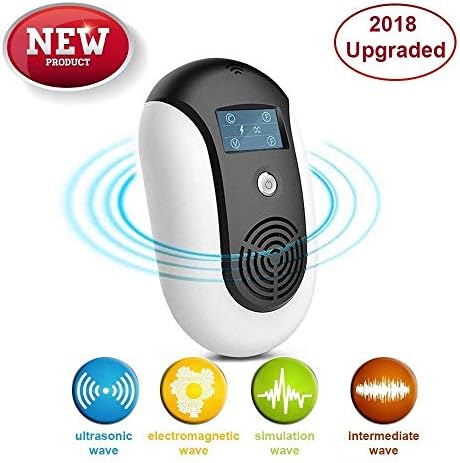 Pest Control Ultrasonic Repeller, Plug in, Indoor Outdoor Electronic Control Rodent, Mosquitoes, Mice, Ants, Rats, Roaches,Spiders, Bugs, Flies, Eco-Friendly, NO Chemicals, Non-Toxic Human & Pet Saf