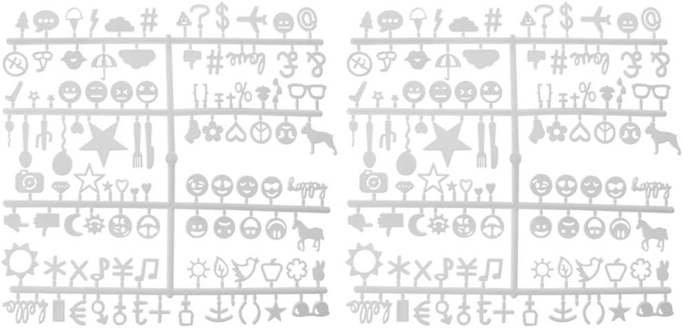 Shaoyanger Letter Board Numbers Exchangeable Felt Alphabet Symbols Retro Color White