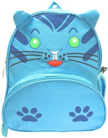 Cat Kitten Blue Toddler Backpack 12 Inch , Cute
