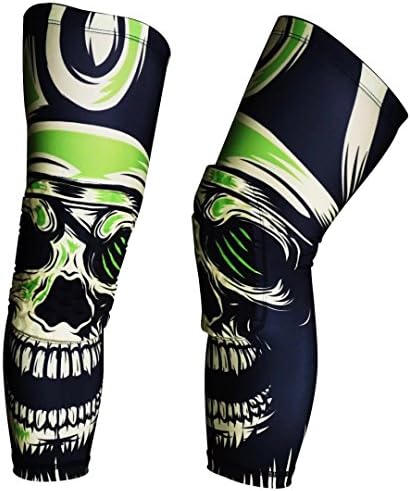 Knee Sleeves powerlifting Skull Design Sports Knee Compression Sleeve for arthritis knees Running Jogging Sports Joint Pain Relief Sports and Daily Activities for Women Men Kids Single