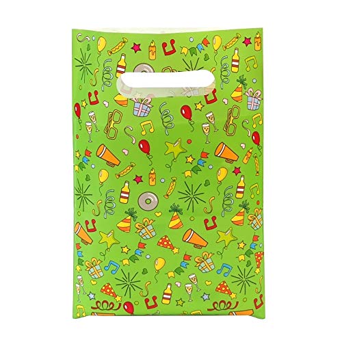 Wowfit 56 CT Party Bags - Assorted Party Favor Bags - 56 Goodie Bags in 4 Colors - Perfect for Birthdays, New Years, Graduations, Anniversaries, Baby Showers, and More - 6.8 x 10 Inch Birthday Bags - Thumbnail 2