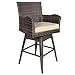 Best Choice Products Outdoor All-Weather PE Wicker 360-Degree Counter-Height Swivel Bar Stool Patio Furniture for Deck, Pool w/Plush Cushion, Backrest, Ergonomic Armrests, and Footrest
