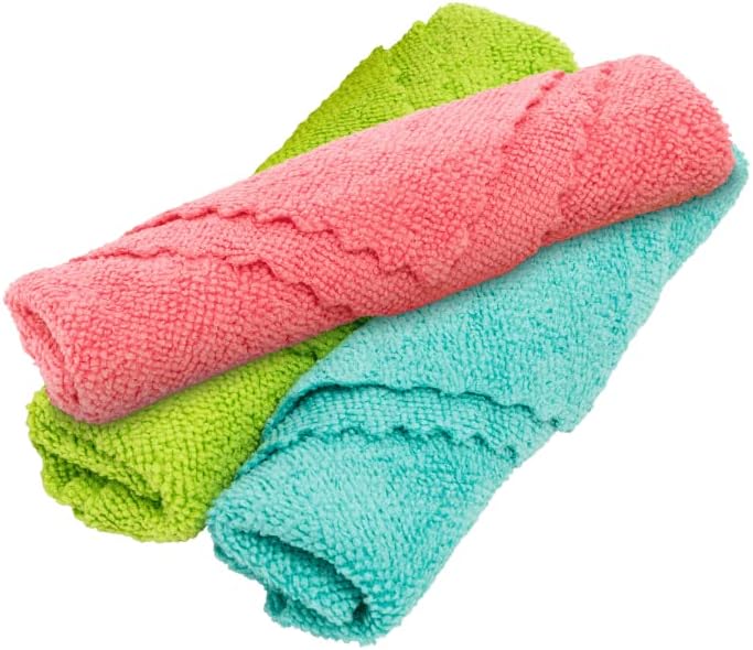 - Pack Bayetas Multiusos - 100% Microfibra - Todo tipo de superficies - Gran capacidad de absorción y acabados sin marcas ni pelusas, sólo con agua , 3 Unidades ( Paquete de 1)