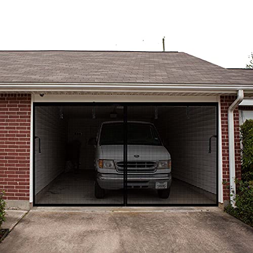 Premium Garage Door Screen for 1 Car Garage 10x8ft, Durable Heavy Duty
