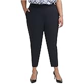 Calvin Klein Womens Plus Pull On Office Dress Pants Navy 22W