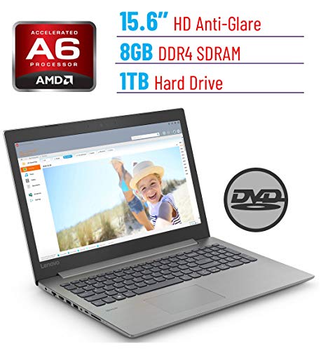 Lenovo 330 Premium 15.6-inch HD Anti-Glare Display Laptop PC, AMD A6-9225 2.6GHz up to 3.0GHz, 8GB DDR4 RAM, 1TB HDD, DVDRW, Dolby Audio, Webcam, 802.11ac WiFi, Bluetooth, HDMI, Windows 10