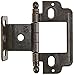 Amerock Cabinet Hinge, Full Inset, Partial Wrap, 3/4