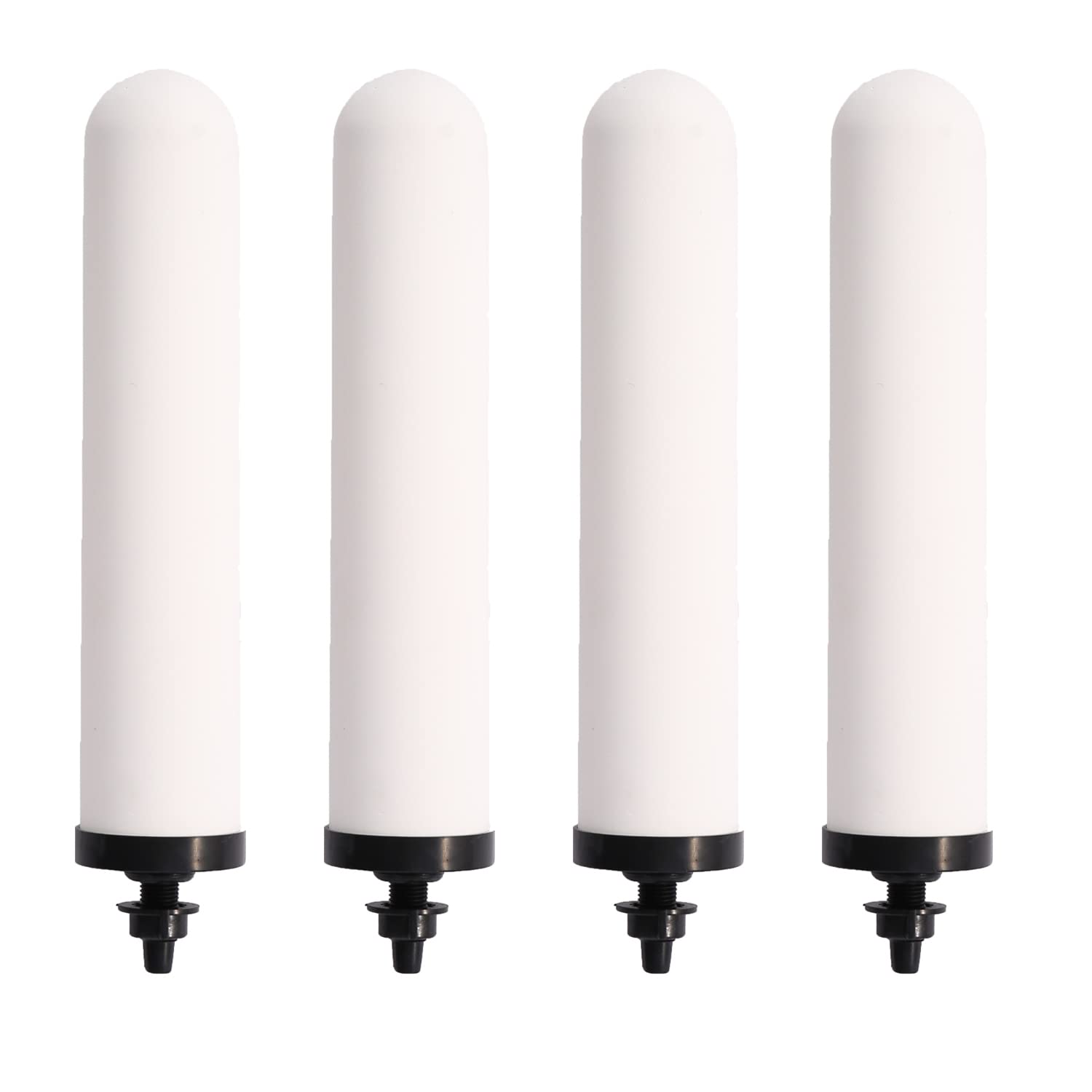 HUINING Ceramic Water Filter, Replacement Filter for Water Pre-Filter Unit, for Household Bucket Filtration System Water Tank, 4 Pack