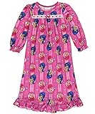 Shimmer and Shine Little Girls Flannel Granny Gown Nightgown Pajamas (4T, Jewel Pink)