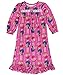 Shimmer and Shine Little Girls Flannel Granny Gown Nightgown Pajamas (4T, Jewel Pink)