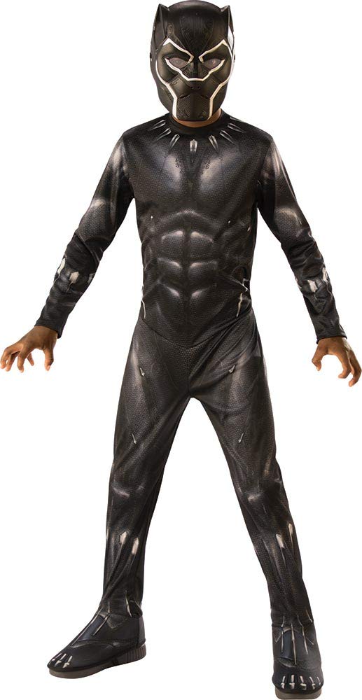Rubies – Official Avengers – Classic Black Panther Child Costume – Size 5-6 Years – Marvel Superhero Costume with Full Coverall, Boot Covers and Mask – For Halloween, Carnival