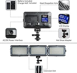 VILTROX VL-162T CRI95+ LED Video Light, Portable on
