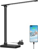 Lepro LED Desk Lamp with USB Port 3 Colour Modes 96 LEDs 5 Brightness