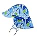 i play. by green sprouts Baby & Toddler Flap Sun Protection Hat | All-day UPF 50+ sun protection for head, neck, & eyes Blue Turtle Batik, 9/18mo