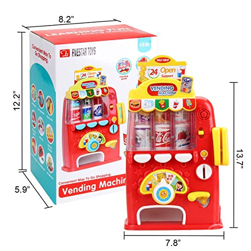FS Interactive Vending Machine Game, Pretend Play Electronic Drink Machines, Early Developmental Toy, Fun Gifts for Age 2,3,4,5,6,7,8 Year Old Kids, Children's, Boys, Girls