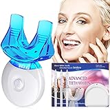 Teeth Whitening Kit, CIGIHIT Teeth Whitening Gel Kit Professional Dental Whitener Set with 5X LED Light, 3X 5mL Syringes, Mouth Trays, Retainer Case
