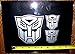 Transformers - Autobot Set of 3 HQ Single Color Silver Vinyl Sticker Decals