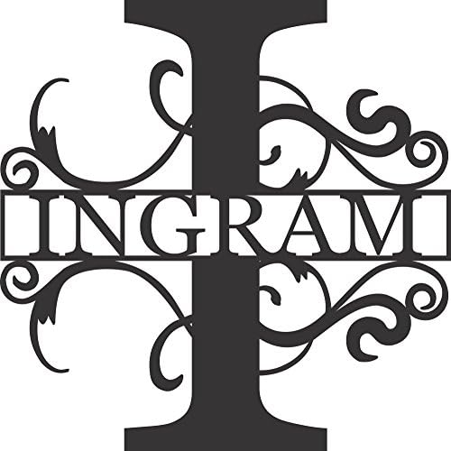 Monogram Letter I Split Personalized 14 gauge metal approximately 20 inches Tall