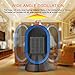 CLEEBOURG Ceramic Space Heater, Small Portable Electric PTC Heater with Auto-Oscillation,2s Quick Heating,Hot&Natural Wind,Tip-Over&Overheating Protection for Home Office Desk, 600 Watts