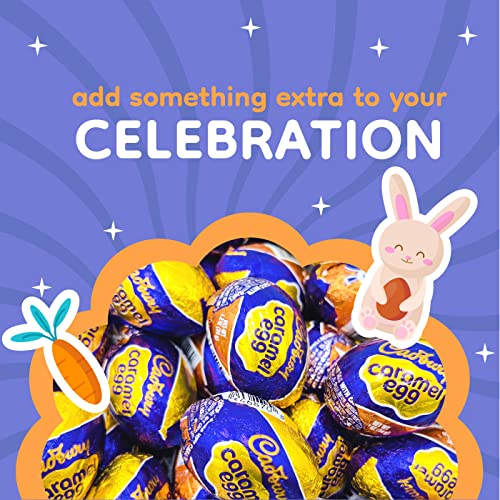 LaetaFood CADBURY CARAMEL EGGS, Milk Chocolate Filled Creamy Caramel