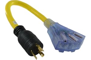 Conntek 1.5-Feet 20-Amp STW 12/3 Tri-Outlet Cord, 20-Amp Locking L5-20P Plug to Tri-Female (3*5-15R)