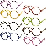 FancyG® Retro Geek Nerd Style Round Shape Glass Frame NO LENSES