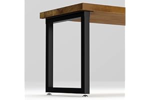 TIEOU Metal Table Legs 28 Inch Heavy Duty Metal Desk Legs Industrial Black Table Legs, Furniture Legs