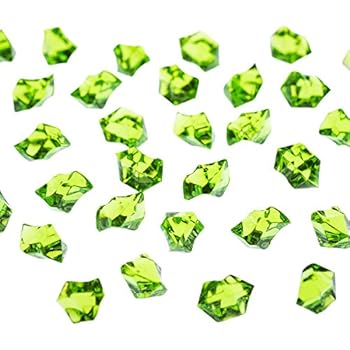 Super Z Outlet Acrylic Color Ice Rock Crystals Treasure Gems for Table Scatters, Vase Fillers, Event, Wedding, Arts & Crafts, Birthday Decoration Favor (190 Pieces) (Apple Green)