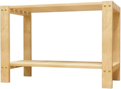 Amazon 木製ラック ２段 幅34 奥行29 高さ34cm ミリウッドラック 棚ラック シェルフ ラック オープンラック 収納 ラック ディスプレイ ラック ナチュラル シンプル 北欧 収納 オープンシェルフ ラック オンライン通販