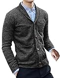 Allegra K Mens Outwear Button Up Shawl Collar Cardigan