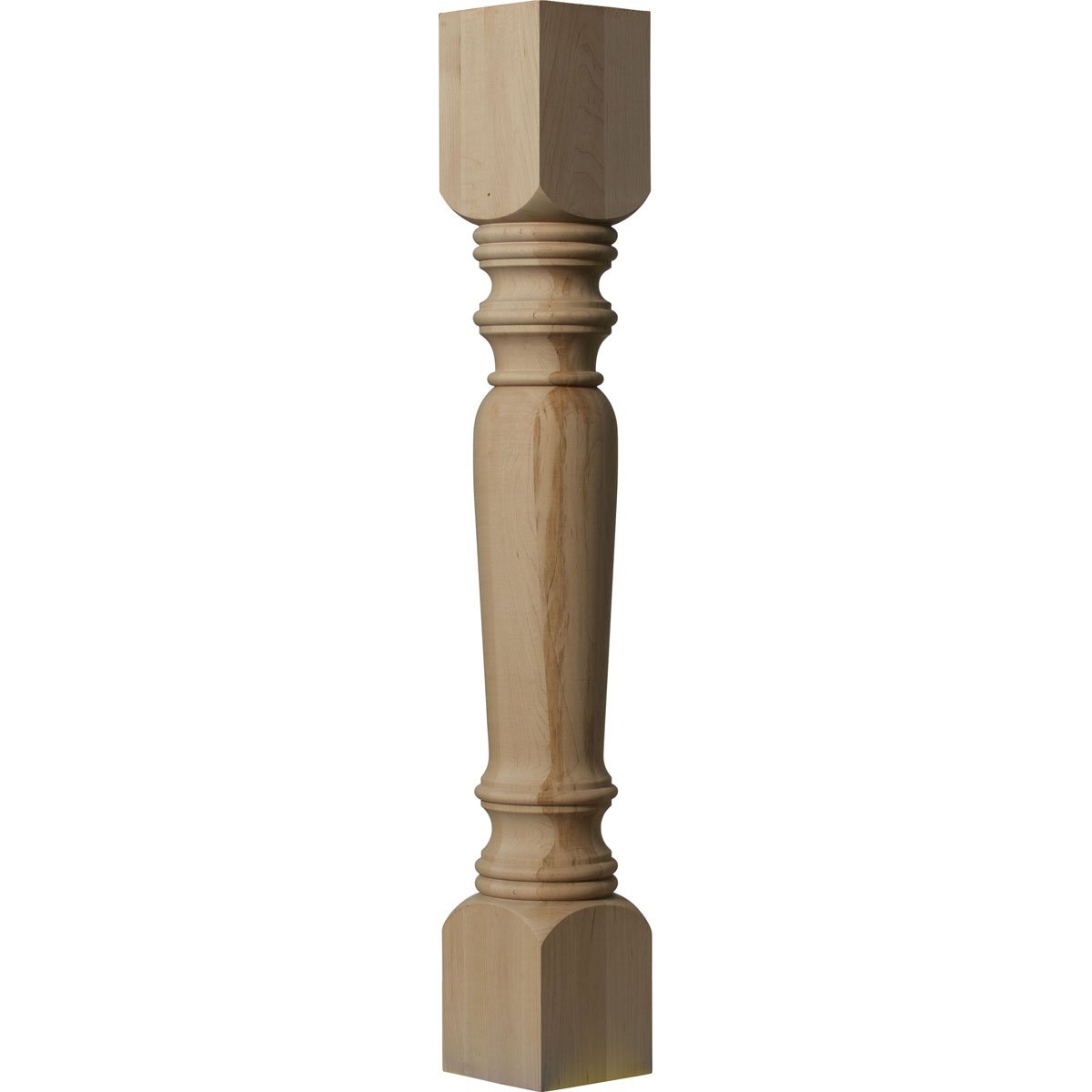 Ekena Millwork COL05X05X35LERW 5-Inch W x 5-Inch D x 35 1/2-Inch H Legacy Tapered Cabinet Column, Rubberwood
