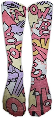 Cool Graffiti Pow Athletic Tube Stockings Women Men Classics Knee High Socks Sport Long Sock One Size