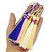 Makhry 100pcs 5 Inch Silky Floss Bookmark Tassels with 2-Inch Cord Loop and Small Chinese Knot for Jewelry Making, Souvenir, Bookmarks, DIY Craft Accessory (Mixed10)