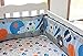 F.C.L 8 Pieces Baby Boy Sport Crib Bedding Set (Blue): (1)quilt,(4)bumper pads,(1) fitted sheet,(1) dust ruffle(skirt),(1) fleece blanket