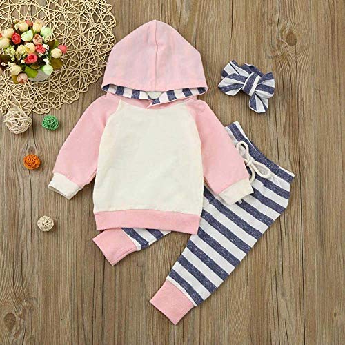 image for Baorong Baby Girls Long Sleeve Flowers Hoodie Tops with Kangaroo Pocke