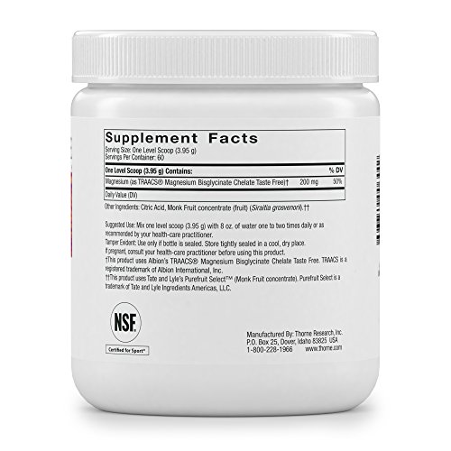 Minerals Thorne Research Magnesium Bisglycinate Powder To Promote