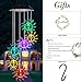 Sun Flower Solar Wind Chimes,gradening Gift for All Father,Stepdad,Grandpa,Husband,mom,Grandma,Women,Aunt,Daughter,Nana,Sister, Birthday Day,Perfect for Patio Solar Light Yard Decor for Christmas