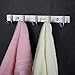 HOMEIDEAS Coat Hook Rack Wall Mounted 13-Inch SUS304 Stainless Steel Brushed Nickel Hook Rail with 5 Heavy Duty Hooks