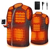 Srivb Heated Vest, 8 heating zones,USB Charging Heating Vest Washable Body Warmer with Battery Pack for Outdoor
