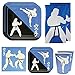 Karate Deluxe Party Packs (70 Pieces for 16 Guests!), Karate Birthday Supplies, Tableware Sets, Martial Arts Party Decorations