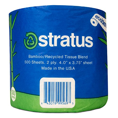 80 Rolls ULTRA Soft Eco Friendly Bamboo Toilet Paper, Nimbus Eco Stratus 2-ply, 300 sheets/roll
