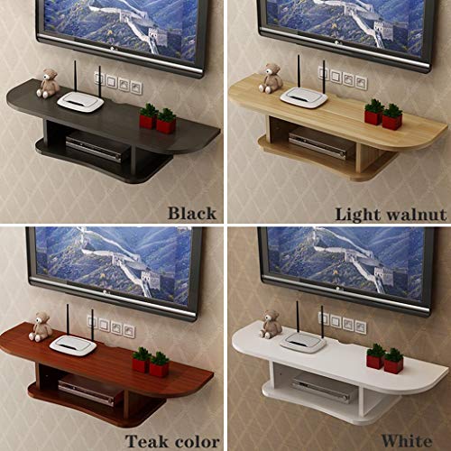 Floating Wall Mounted TV Stand Wall Media Console Desk Wall Hutch Storage TV Cabinet with Open Storage Shelf TV Console Component Shelf for Blu-Ray Players/Video Game Consoles/Cable Boxes/Speakers