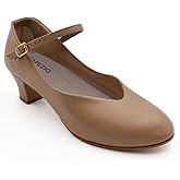 Capezio womens Jr. Footlight Character dance shoes, Caramel, 4.5 US