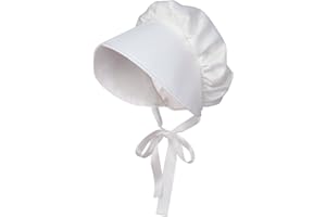 COSINSTYLE Women's Pioneer Bonnet - Colonial Peasant Amish Hat, Prairie Cap, Nightcap, Maid Cosplay Costume Accessory