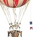 Authentic Models, Royal Aero Air Balloon, Hanging Home Decor - 22 Inch Height, Historic Hot Air Balloon Model for Home Decor, Detailed Vintage Decorations to Hang from Ceiling - True Red